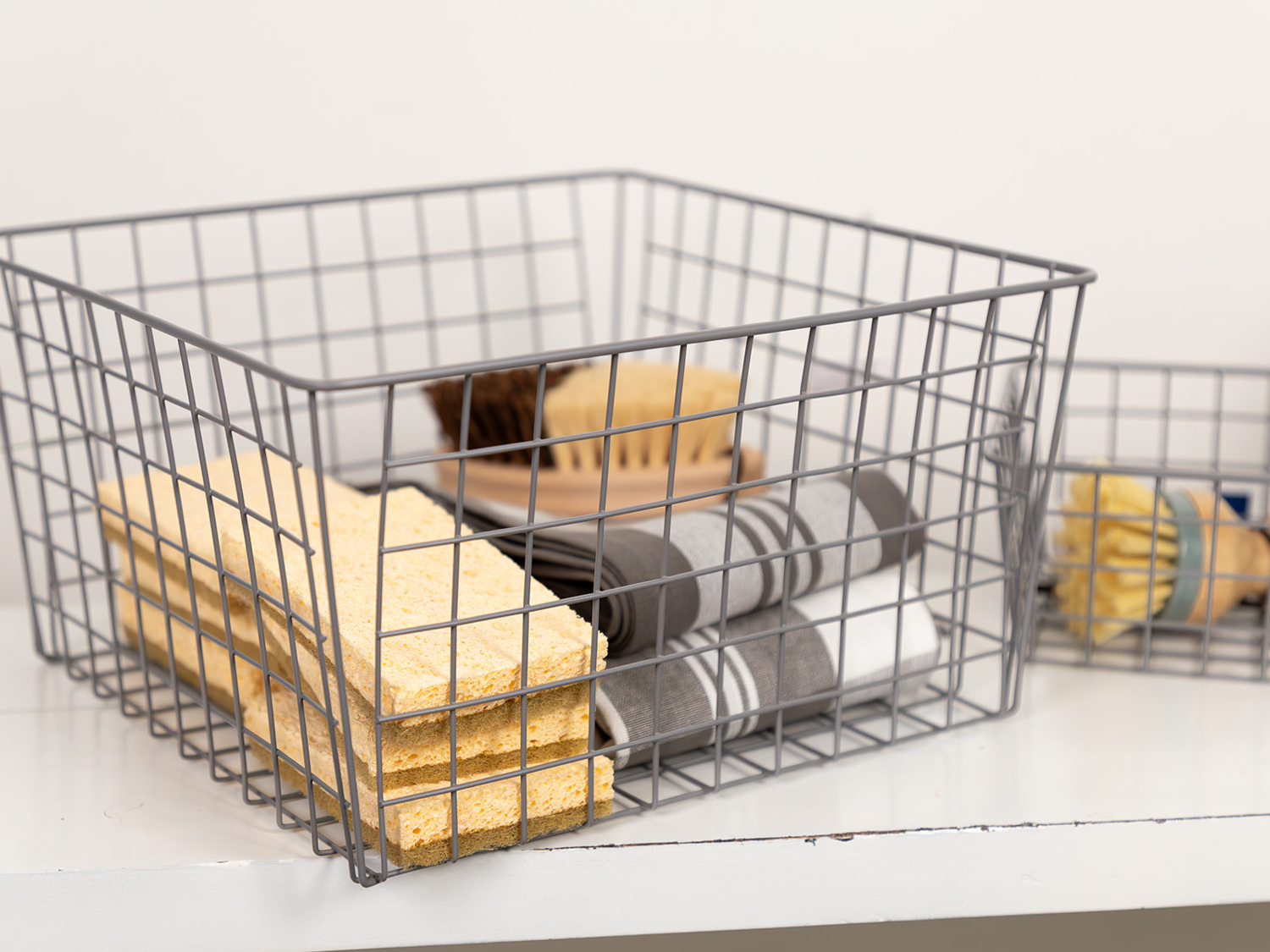 Metall-Dekokörbe 4er-Set Grau