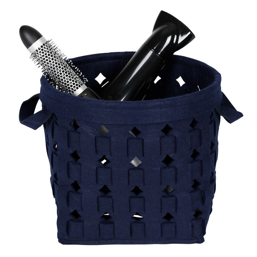 Geflochtene Filzkörbe Dunkelblau 4-teilig