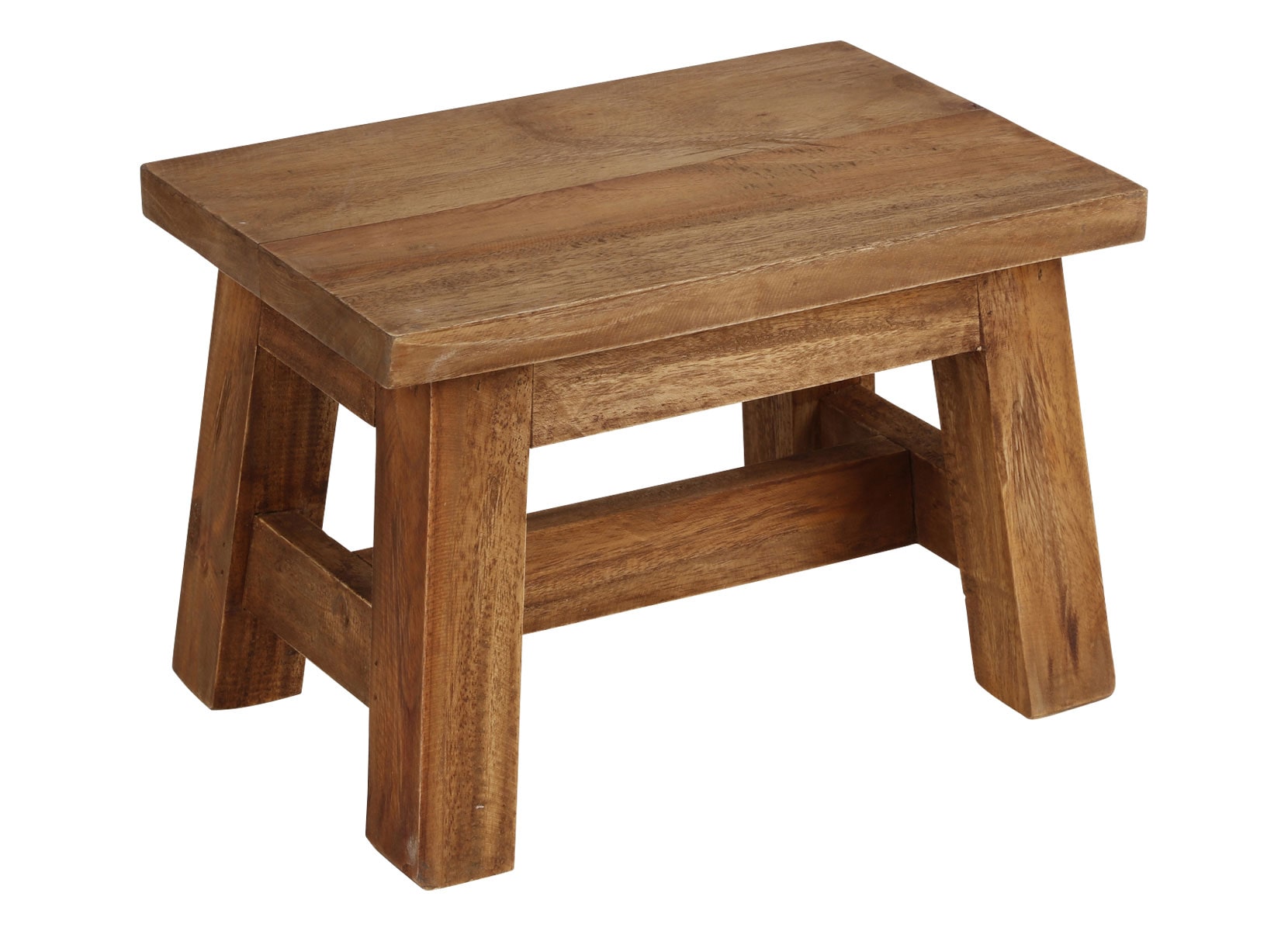 Holz-Hocker Ranch Rustikal 30x20x20cm Natur