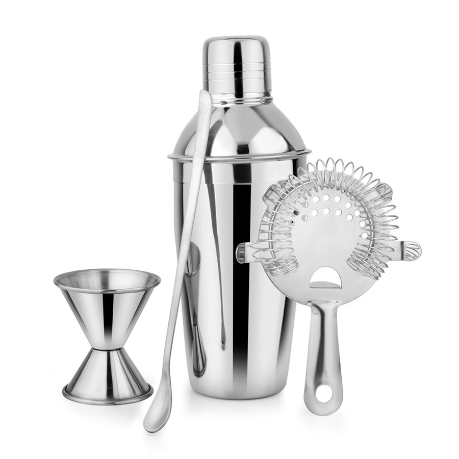 Cocktail-Set aus Edelstahl 4-teilig