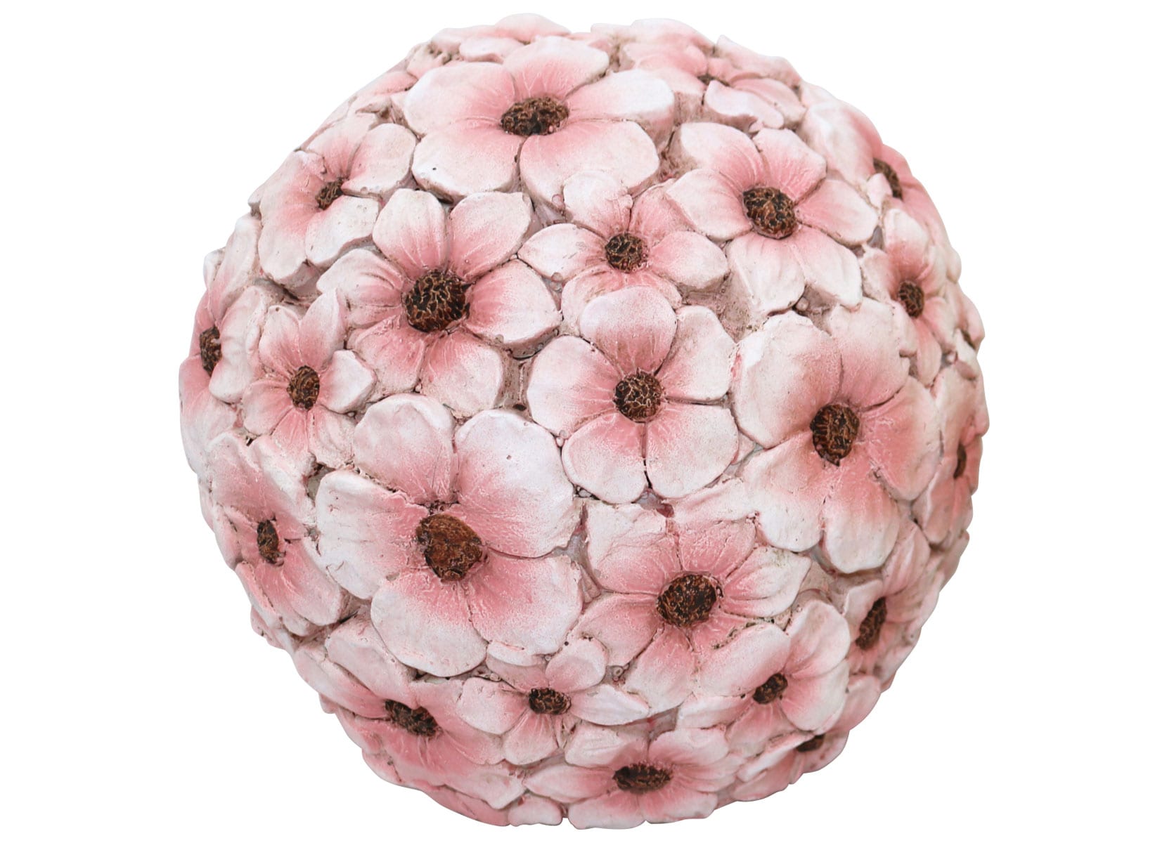 Blumenkugel groß 28cm aus Magnesia Rosa