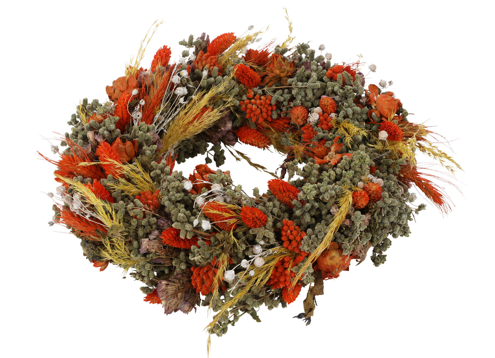 Trockenblumenkranz 30cm Orange