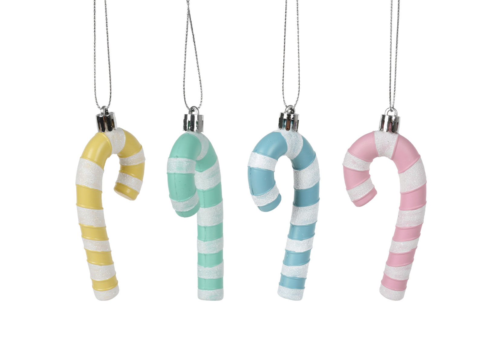 Baumschmuck Zuckerstangen 4er-Set 9cm Candycolors
