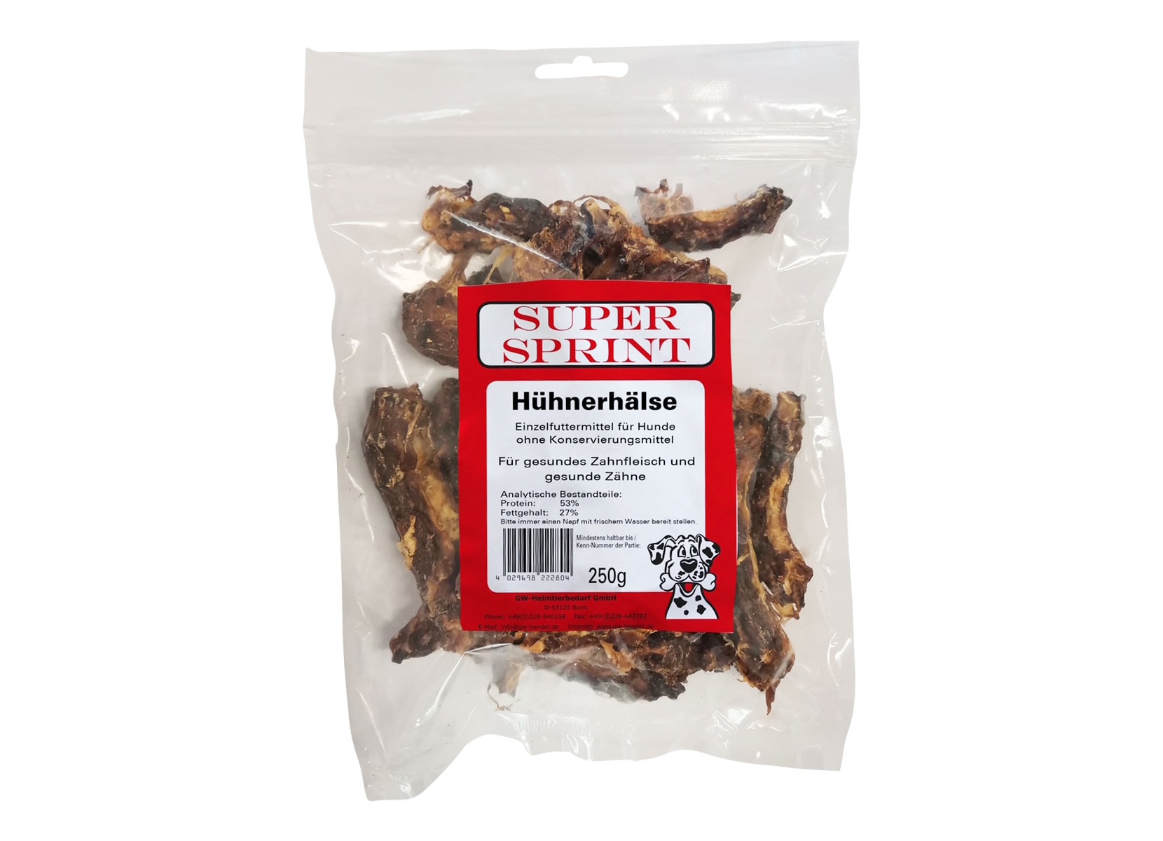 Super Sprint Hühnerhälse 250g