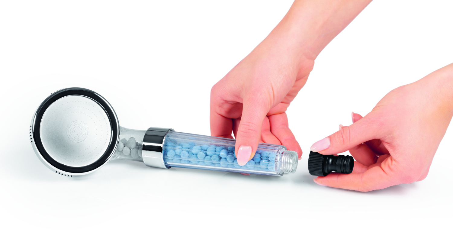 Duschkopf Spa mit Mineralperlen und 3 Wasserstrahl-Modi