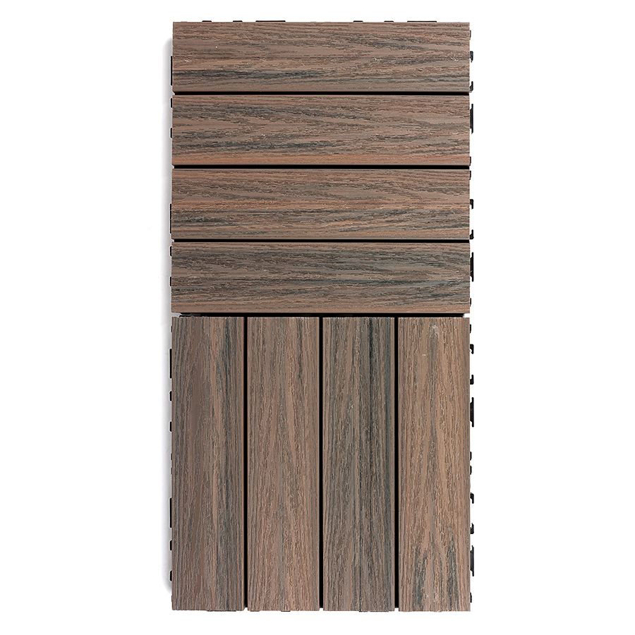 WPC-Fliesen 9er Set 0,81m² Natur-Anthrazit