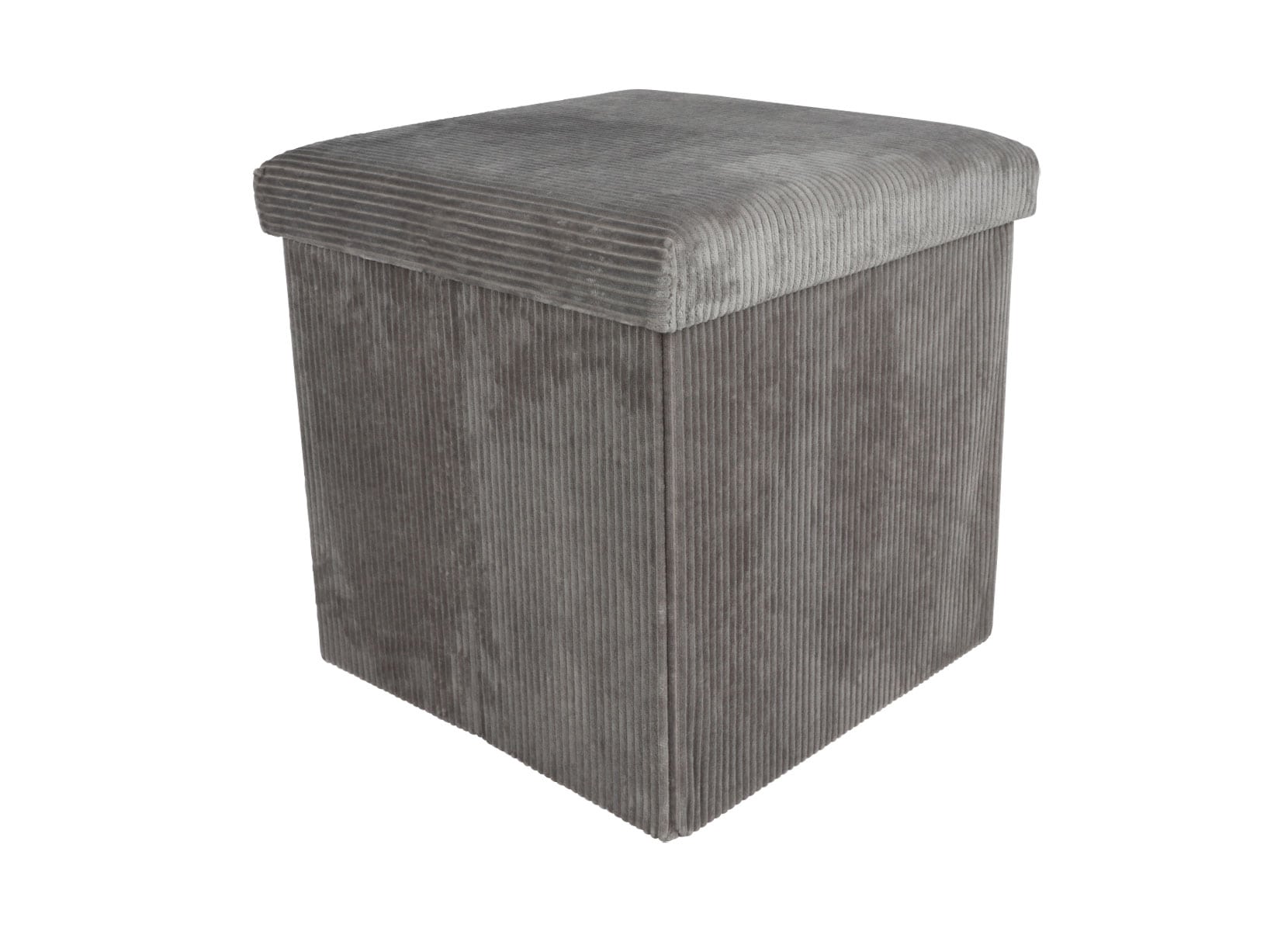 Sitzhocker aus Cordstoff 38x38x38cm Grau