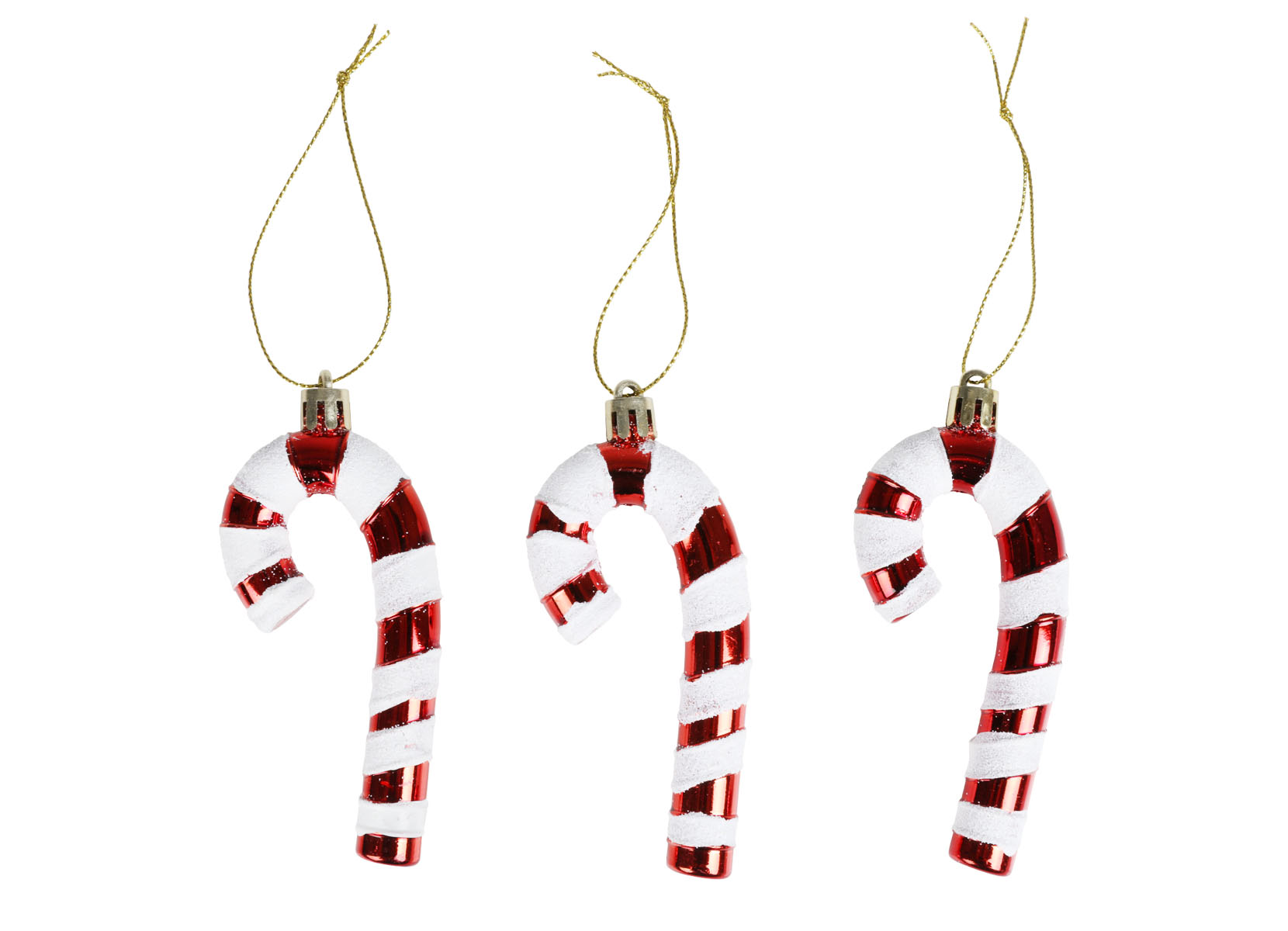 Weihnachtsbaumanhänger Zuckerstange 9cm 3er-Set