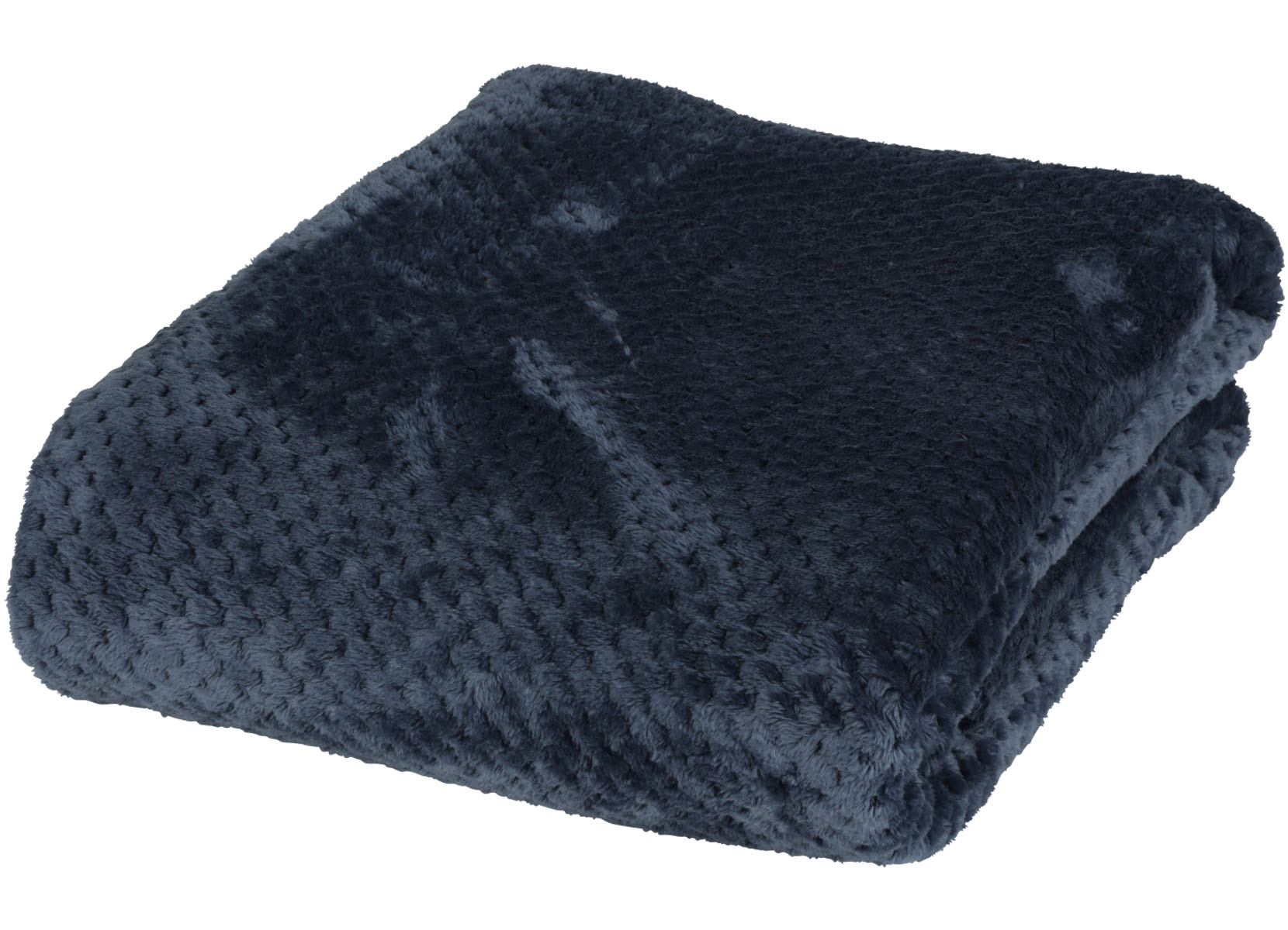 Kuscheldecke mit Waffelmuster 150x200cm Blau