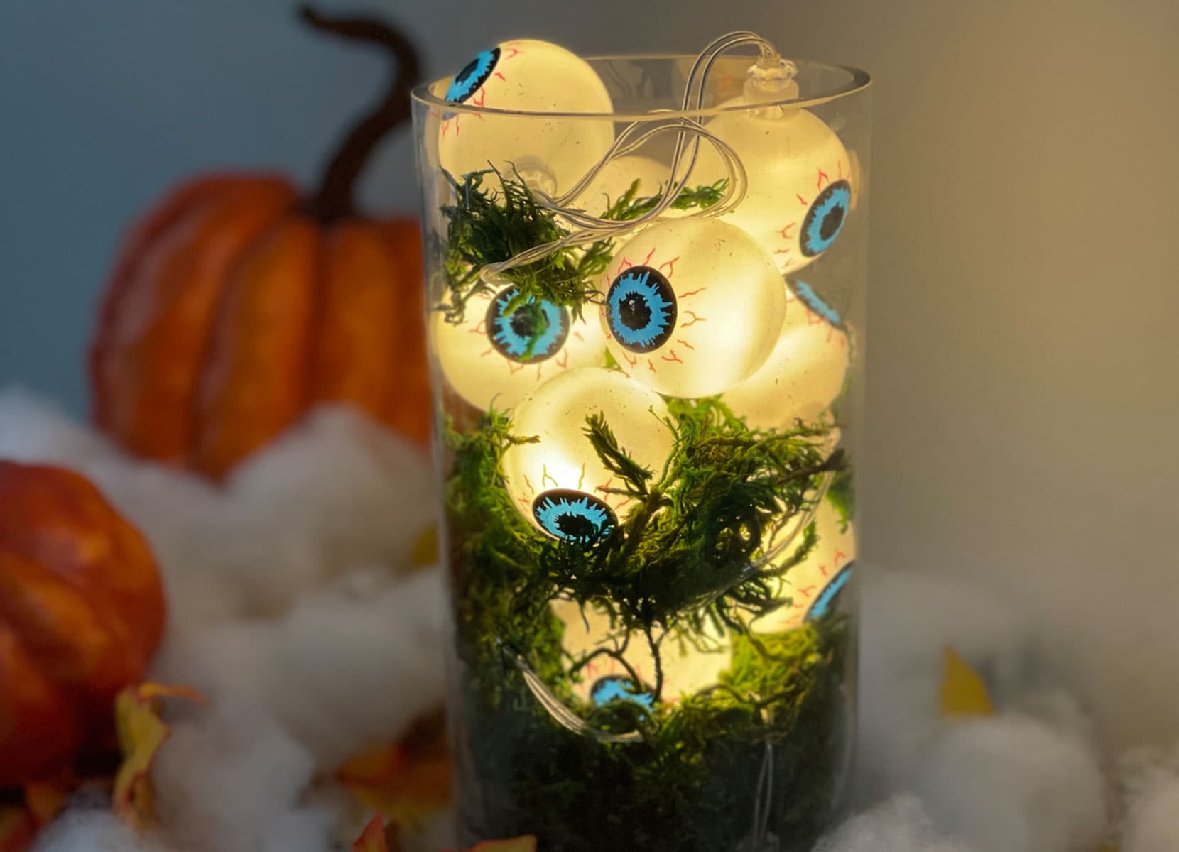 Halloween-Lichterkette 10 LEDs 1,2m Warmweiß