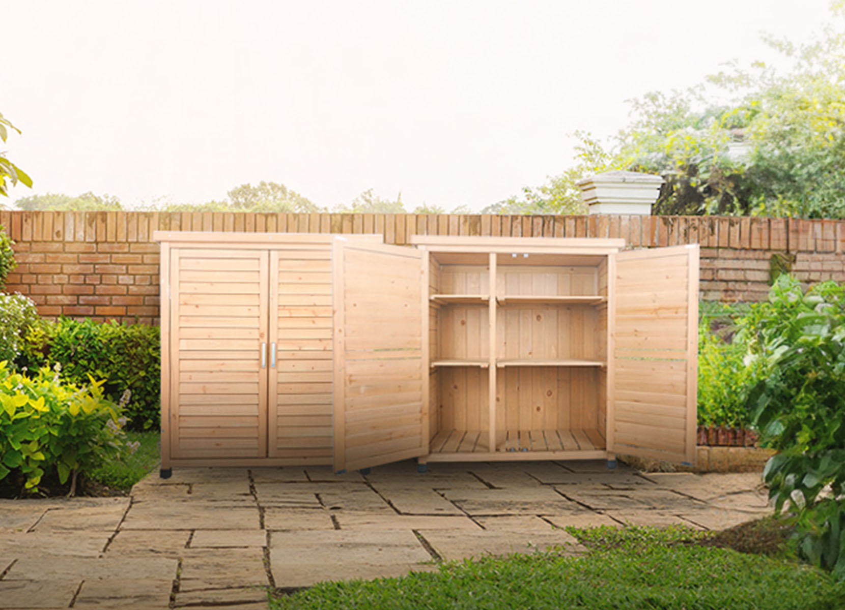 HolzGartengeräteschrank Honey 96cm