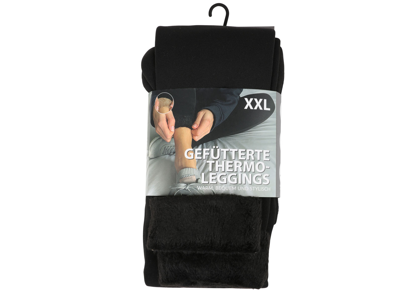 Thermo-Leggings mit Innenfleece Schwarz XXL