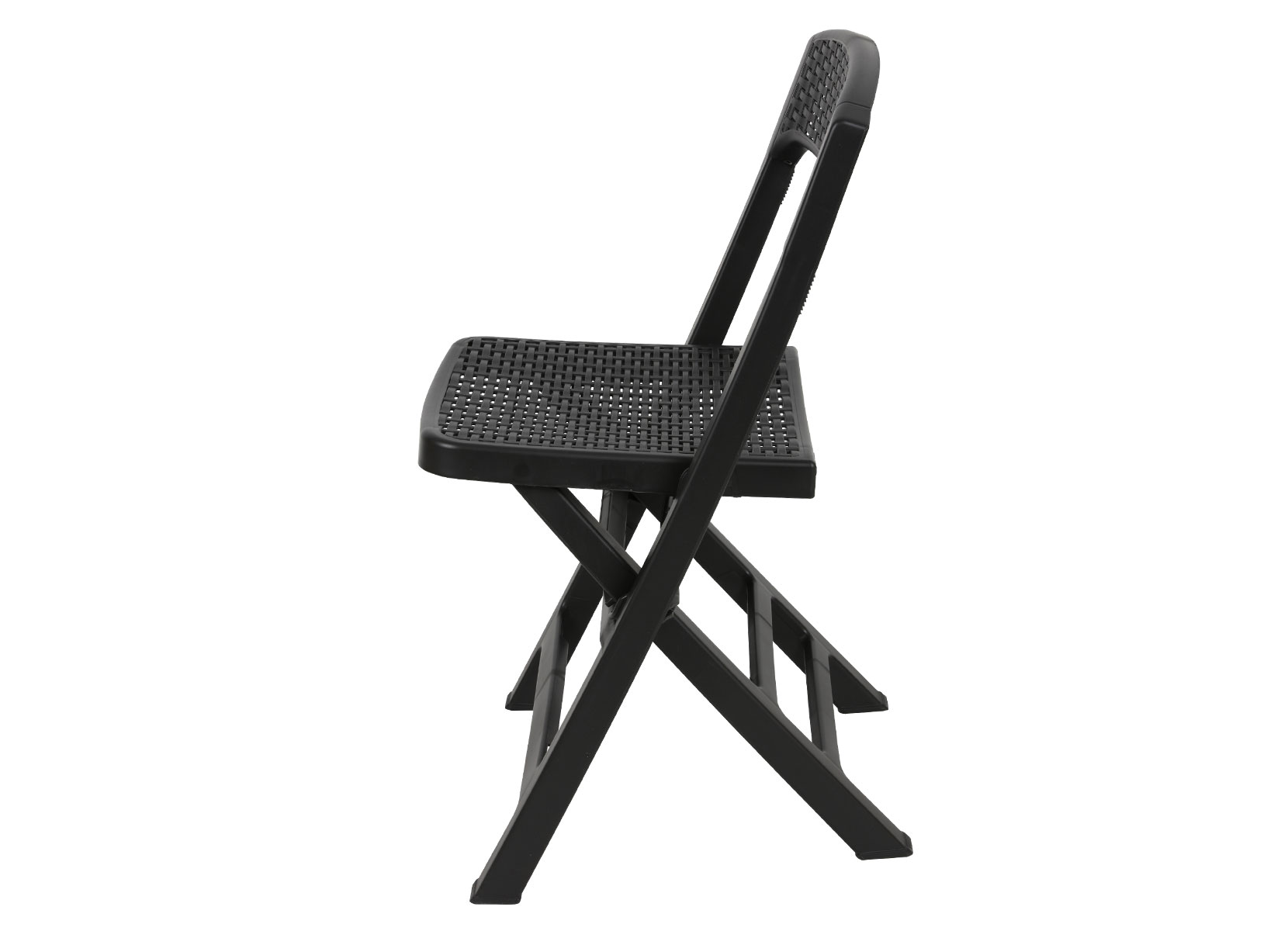 Klappstuhl Asso Rattanoptik 48x76x47cm Anthrazit