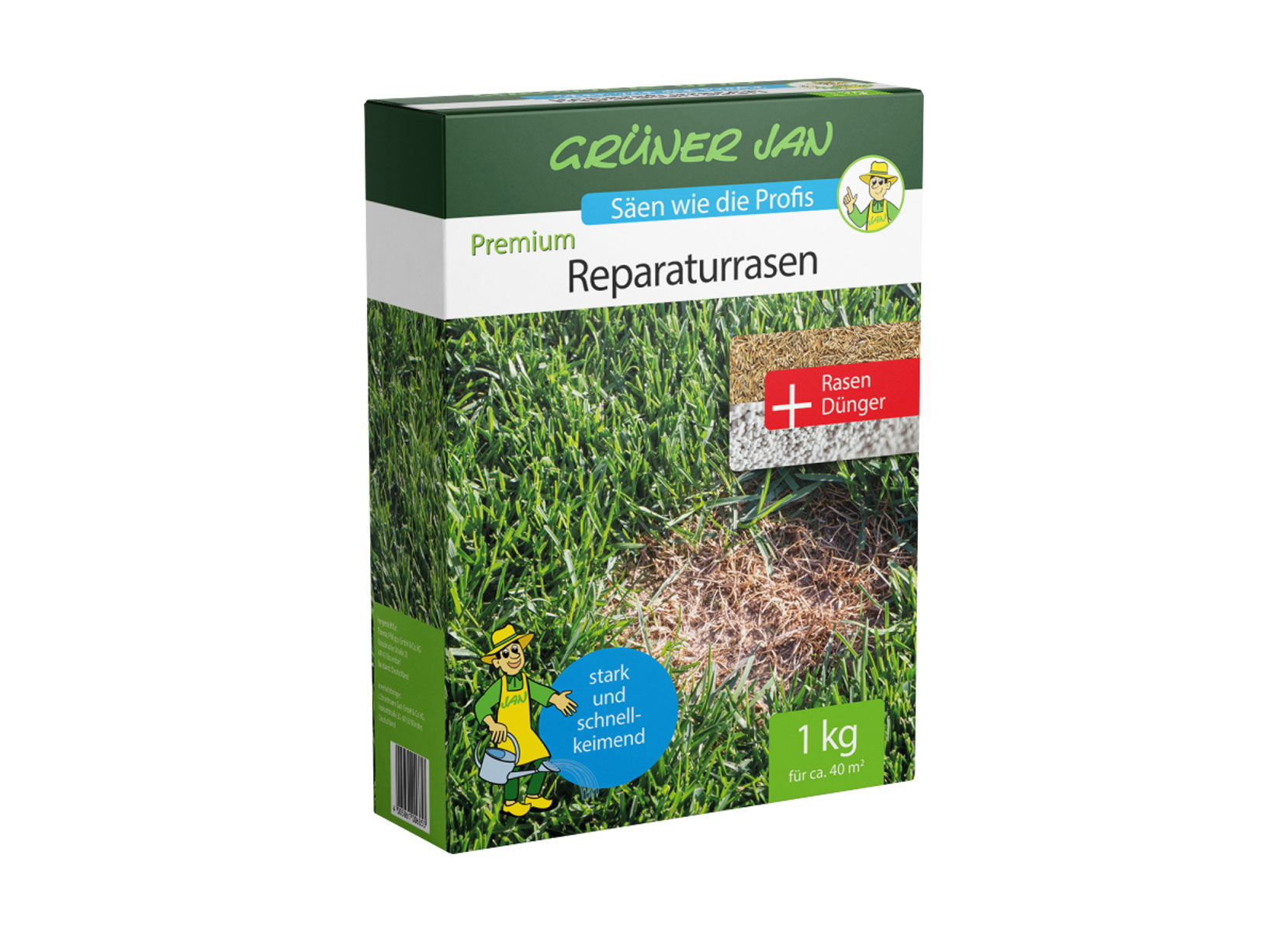 Grüner Jan Reparaturrasen Premium 1kg