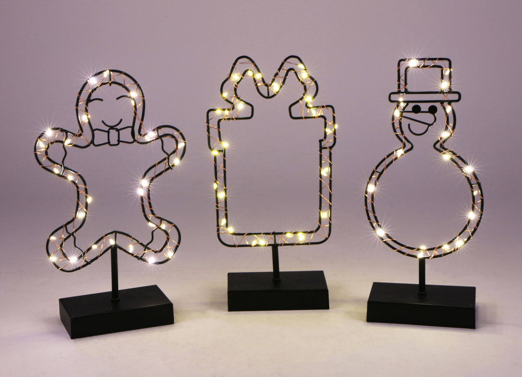 Kleine Metall-Deko 30cm 28 LEDs Warmweiß