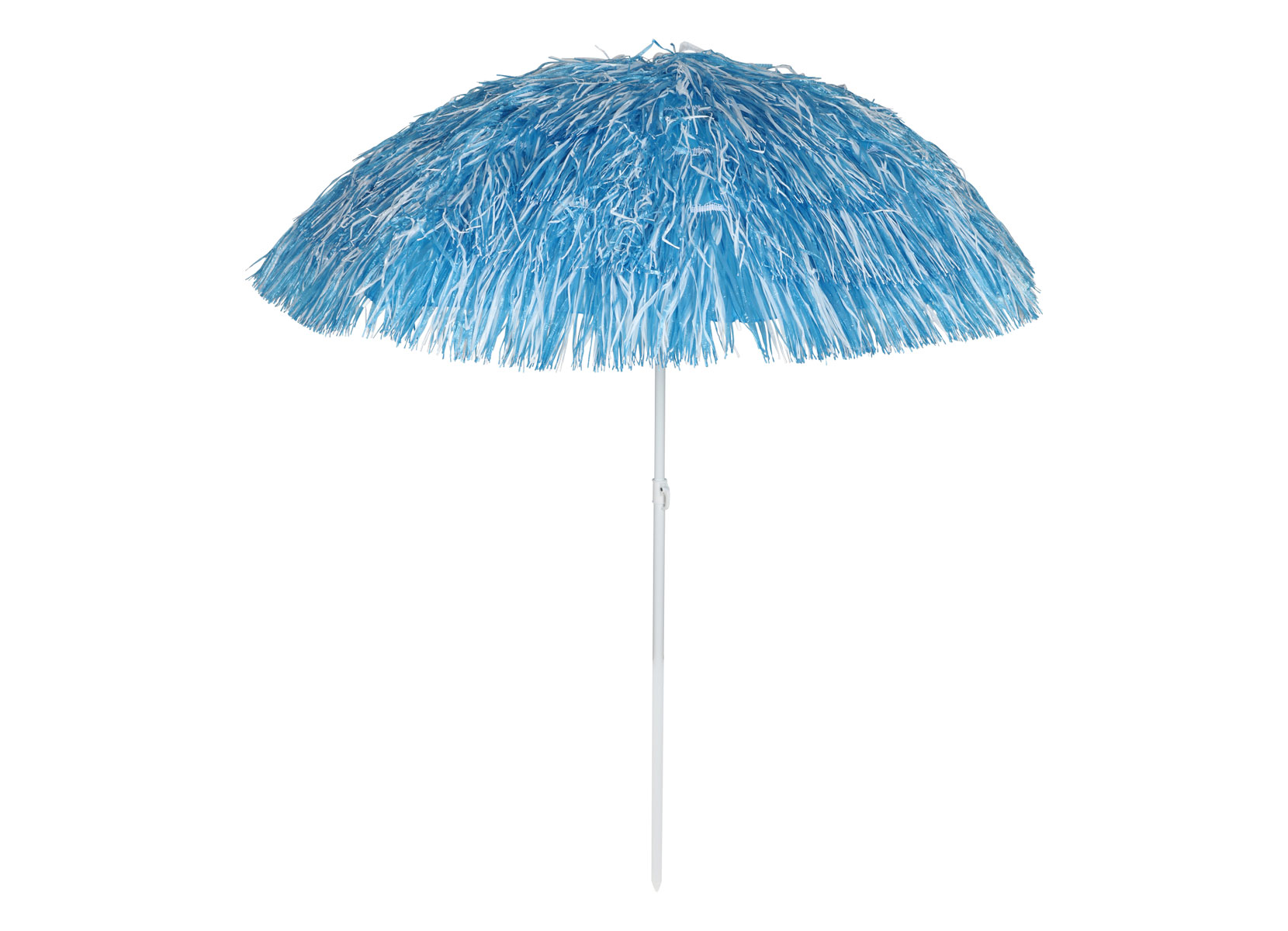 Bast-Sonnenschirm 150x180cm Blauweiß, beschichtetes Metallgestell, Schirmbespannung aus Kunststoff, Gewicht: 1,76kg