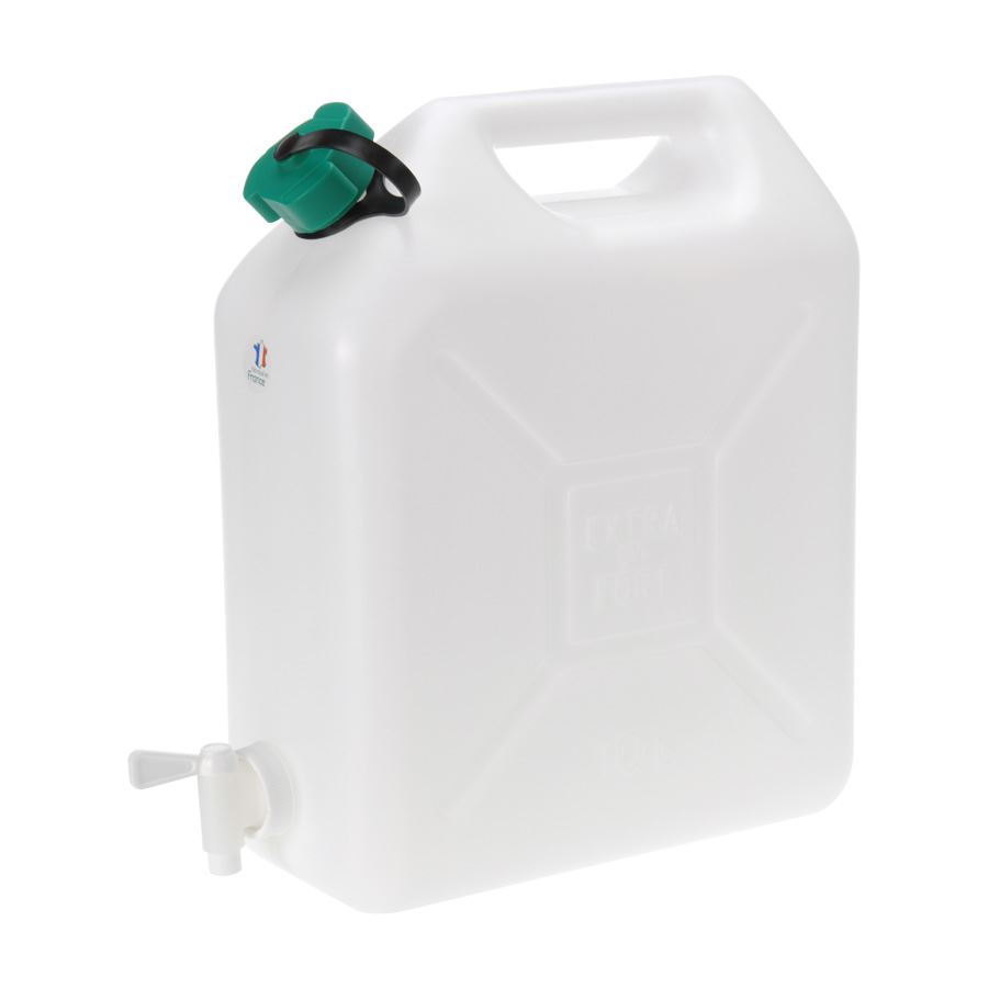 1x 10L Kanister Wasserkanister + 1Auslaufhahn lebensmittelecht : :  Sport & Freizeit