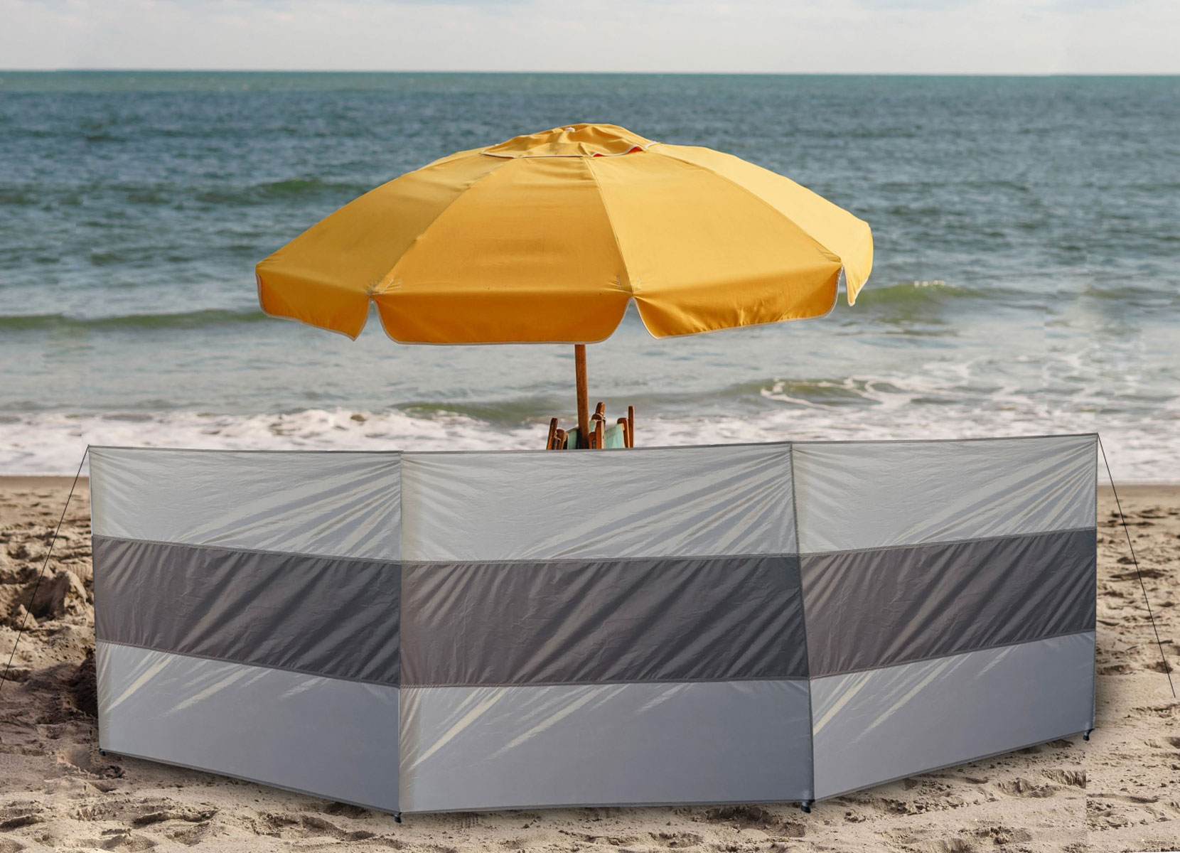 Wind- und Sichtschutz 460x110cm Grau/Dunkelgrau