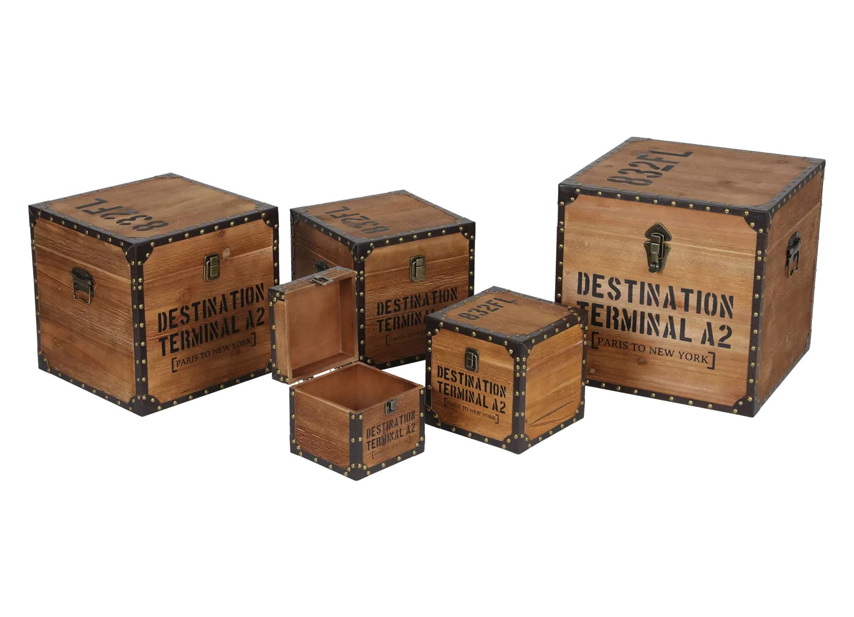 VintageHolzkisten 5erSet