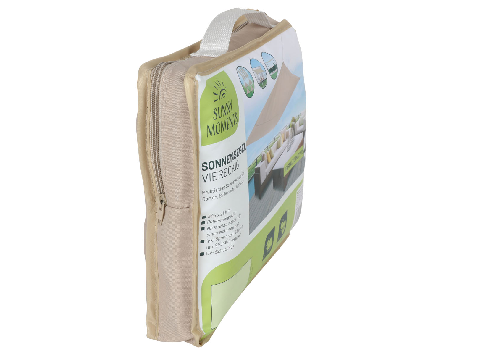 Sonnensegel Rechteckig 304x210cm Natur
