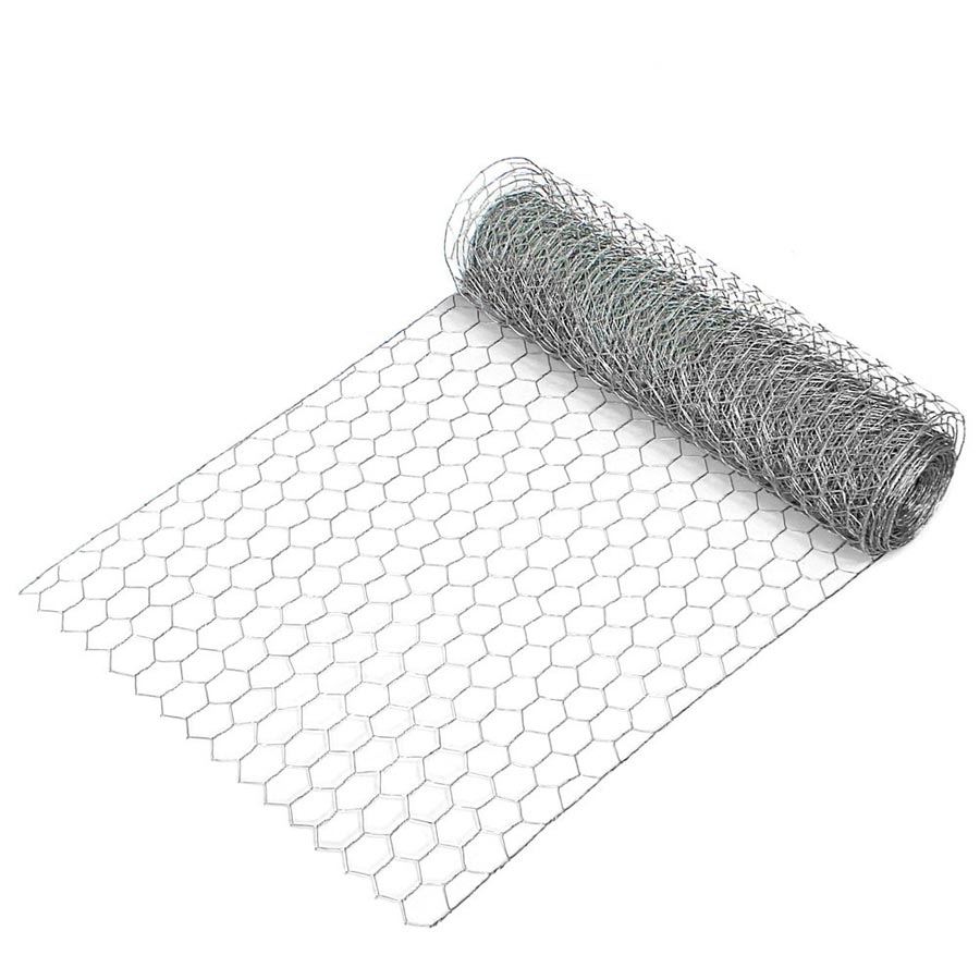 Garmix Sechseckgeflecht Draht – Hasendraht, Kaninchendraht, Feuerverzinkt, 25mm Maschen, 0,8mm Draht, 120 Cm X 50 M