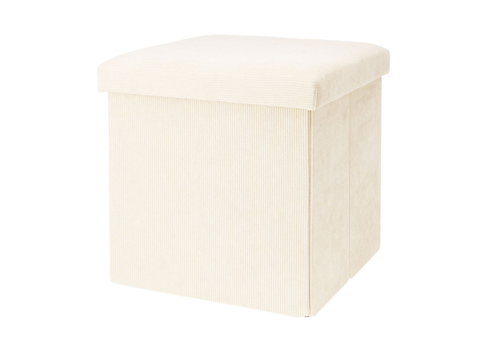 Sitzhocker aus Cordstoff 38x38x38cm Natur