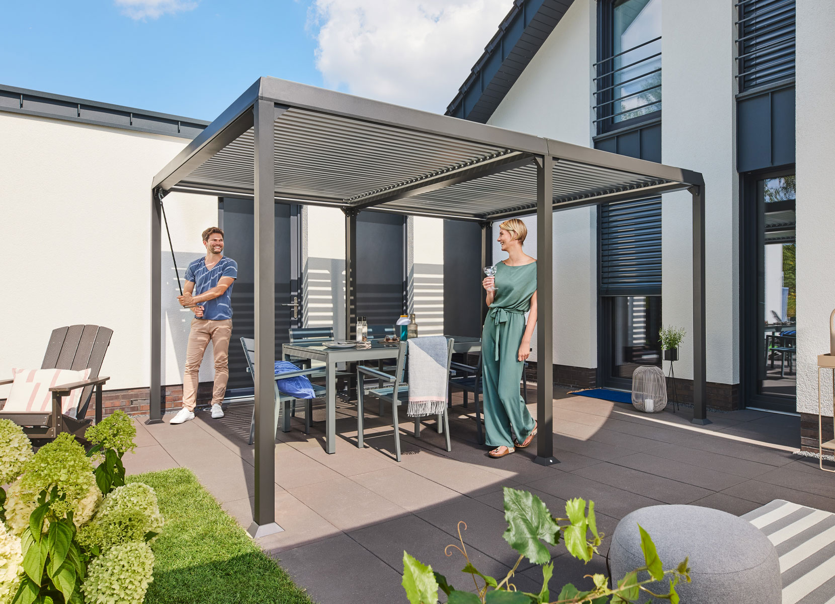 Home Deluxe CANNES Lamellenpavillon 400x303x223cm