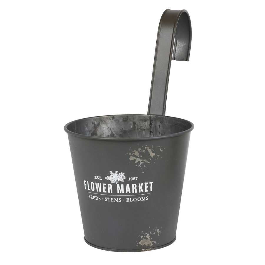 Blumentopf zum Einhängen Flower Market 14x25cm Anthrazit