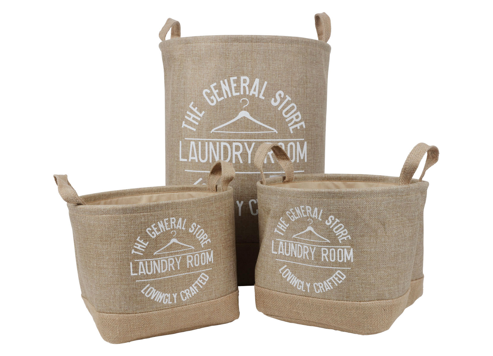 Jutekörbchen 3er-Set Beige