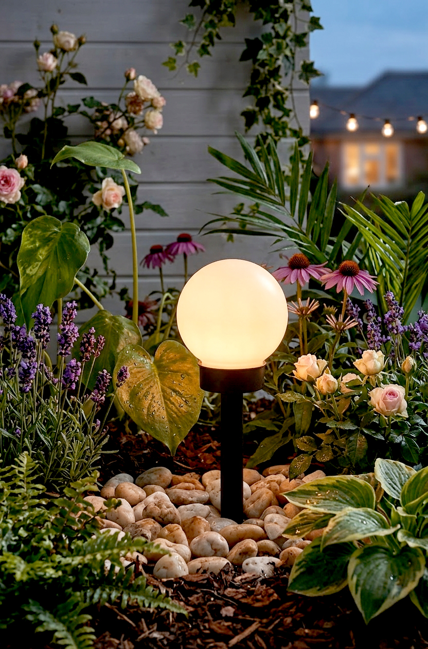 LED-Solar-Kugelleuchte 15cm