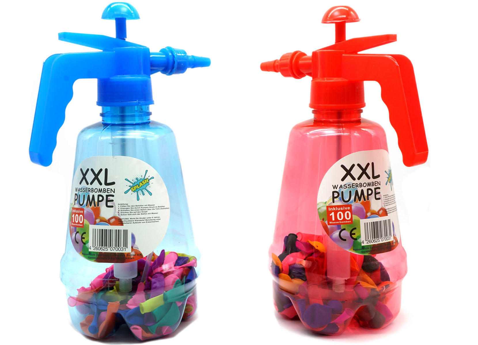 Pumpstation mit 500 Wasserbomben