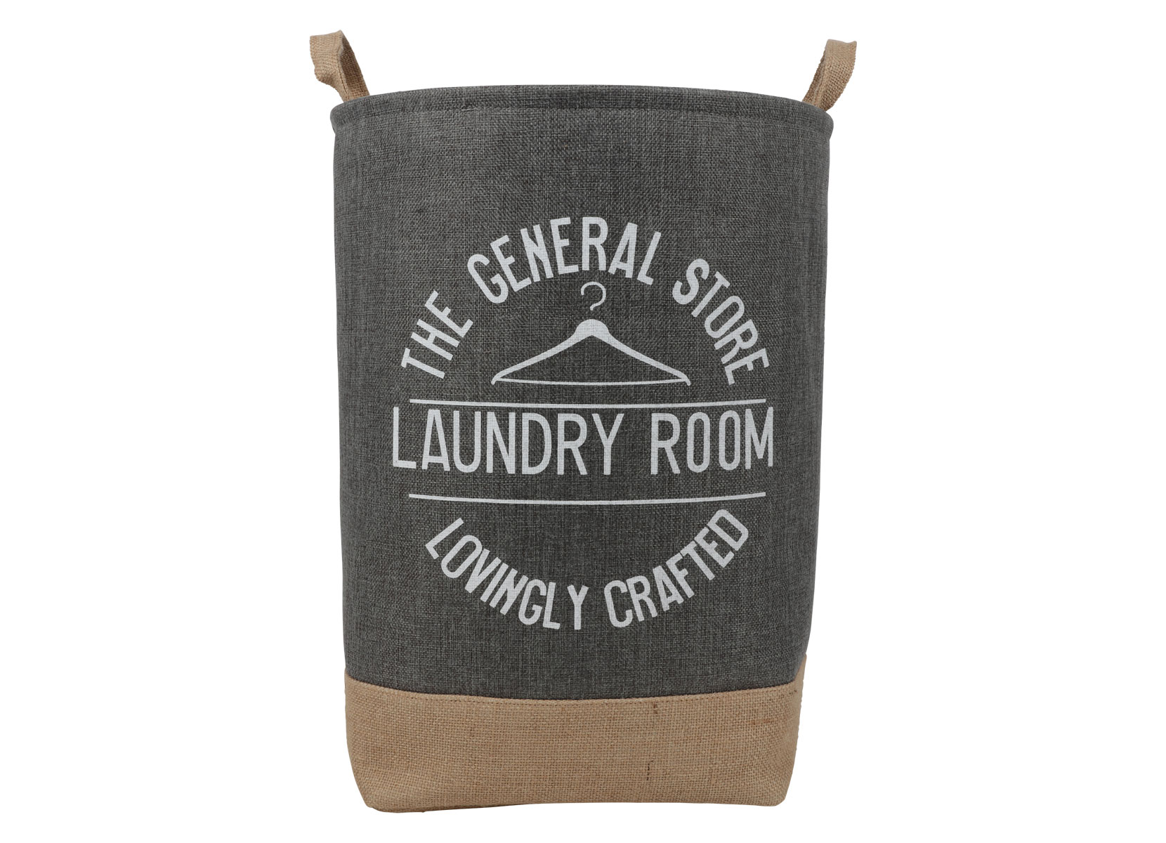 Wäschekörbe aus Jute 3er-Set Anthrazit