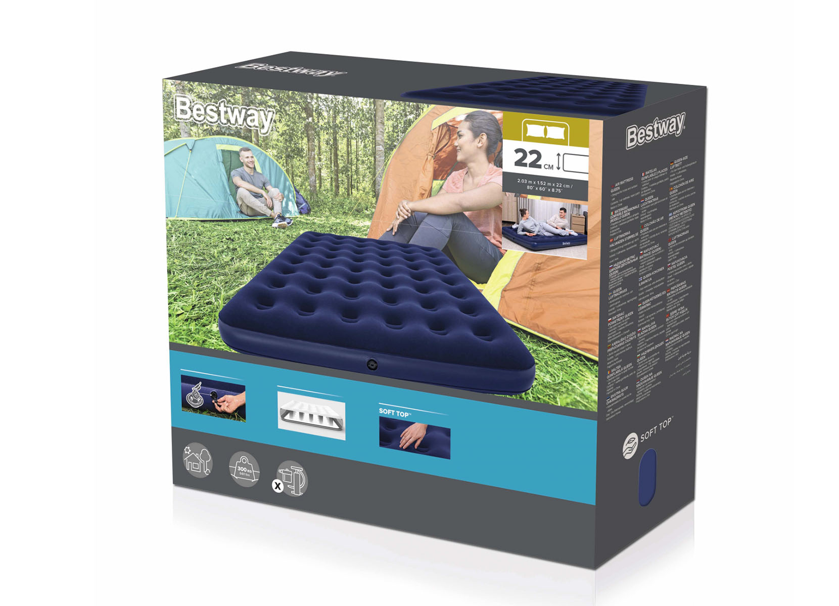 Bestway #67003 Doppel-Luftbett Queen-Size 203x152x22cm
