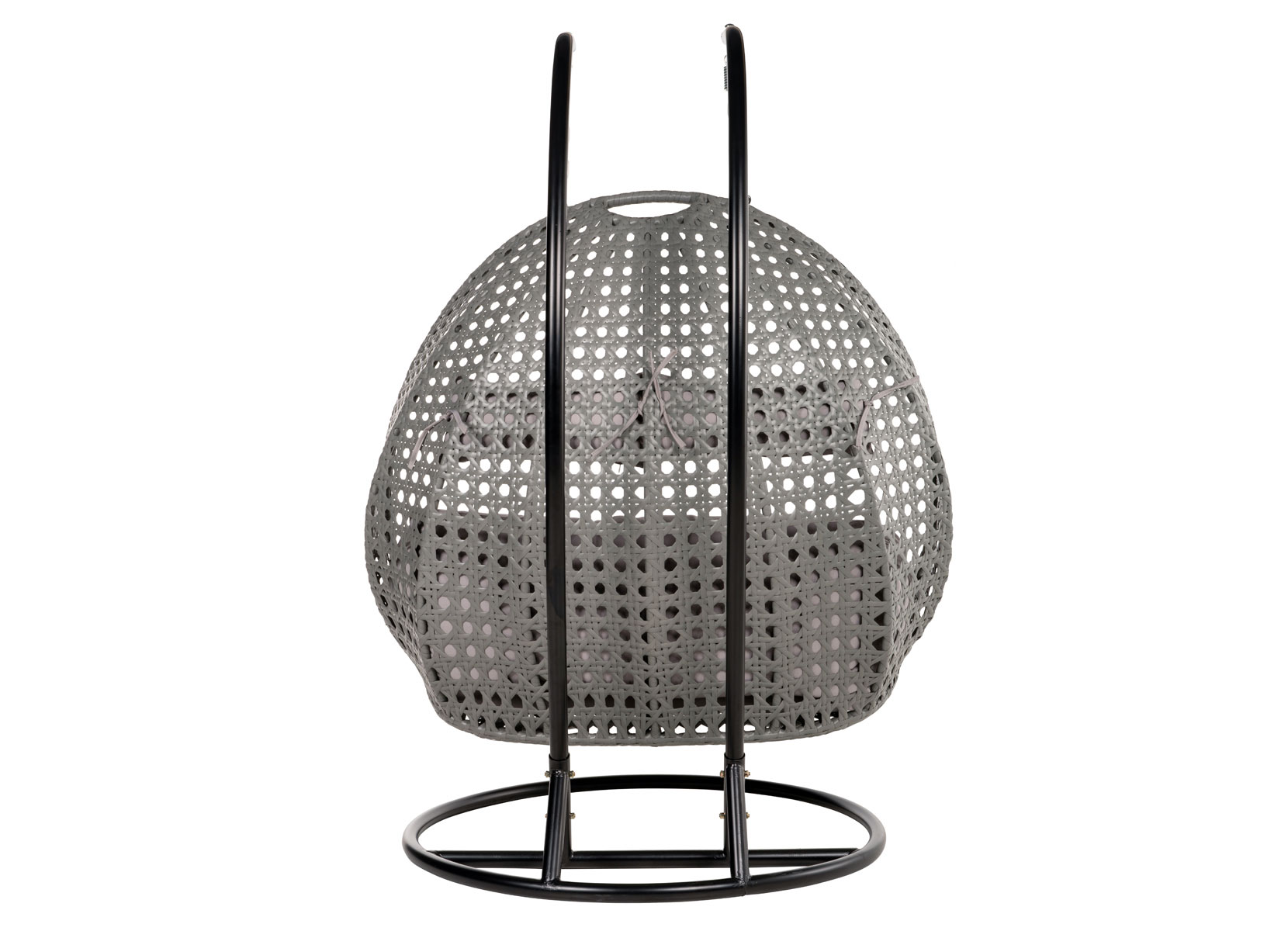 Home Deluxe TWIN Polyrattan-Hängesessel für 2 Personen Grau