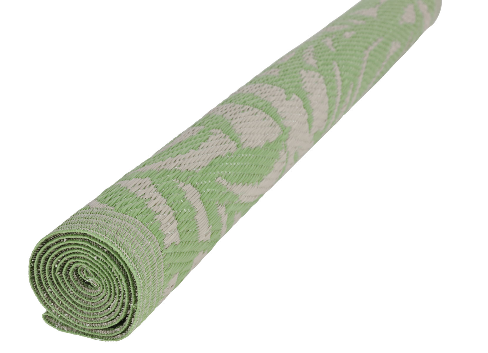 Outdoor-Teppich Blätterranke 180x120cm Hellgrün/Natur